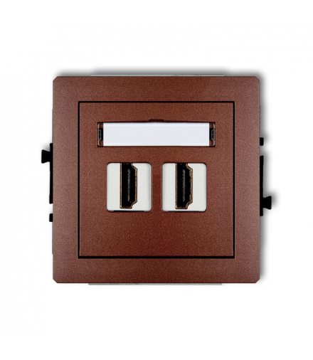 DECO Mechanizm gniazda podwójnego HDMI 2.0 Karlik 9DHDMI-4