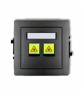 DECO Mechanizm gniazda światłowodowego/optycznego podwójnego Karlik 11DGOP-2