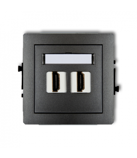 DECO Mechanizm gniazda podwójnego HDMI 2.0 Karlik 11DHDMI-4