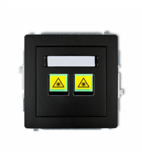 DECO Mechanizm gniazda światłowodowego/optycznego podwójnego Karlik 12DGOP-2