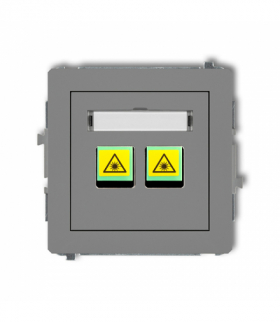 DECO Mechanizm gniazda światłowodowego/optycznego podwójnego Karlik 27DGOP-2