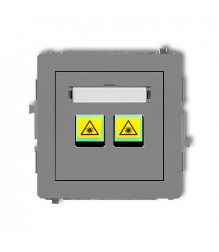 DECO Mechanizm gniazda światłowodowego/optycznego podwójnego Karlik 27DGOP-2