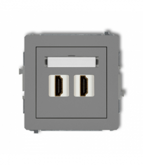 DECO Mechanizm gniazda podwójnego HDMI 2.0 Karlik 27DHDMI-4