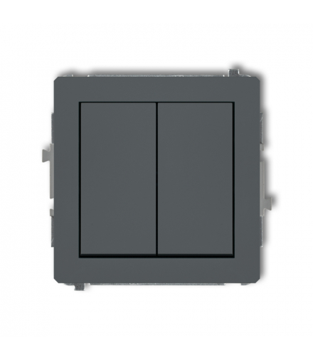 DECO Mechanizm łącznika podwójnego krzyżowego (dwa klawisze bez piktogramu) Karlik 28DWP-66.1