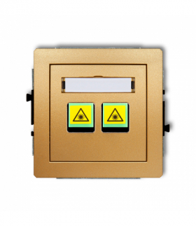 DECO Mechanizm gniazda światłowodowego/optycznego podwójnego Karlik 29DGOP-2