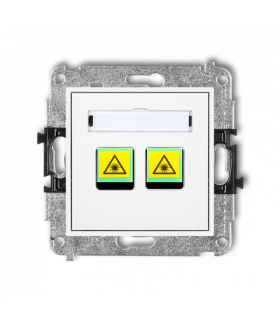 MINI Mechanizm gniazda światłowodowego/optycznego podwójnego Karlik MGOP-2