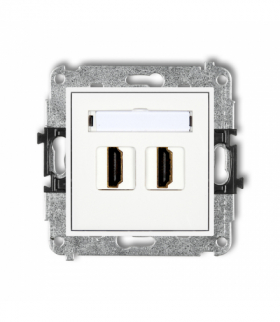 MINI Mechanizm gniazda podwójnego HDMI 2.0 Karlik MHDMI-4