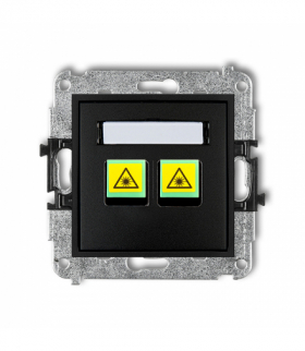 MINI Mechanizm gniazda światłowodowego/optycznego podwójnego Karlik 12MGOP-2