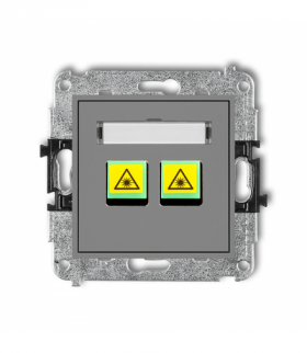 MINI Mechanizm gniazda światłowodowego/optycznego podwójnego Karlik 27MGOP-2