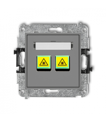 MINI Mechanizm gniazda światłowodowego/optycznego podwójnego Karlik 27MGOP-2