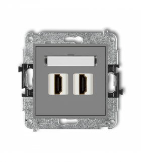 MINI Mechanizm gniazda podwójnego HDMI 2.0 Karlik 27MHDMI-4