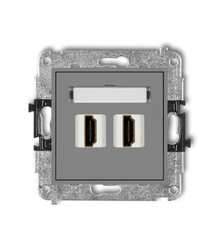 MINI Mechanizm gniazda podwójnego HDMI 2.0 Karlik 27MHDMI-4