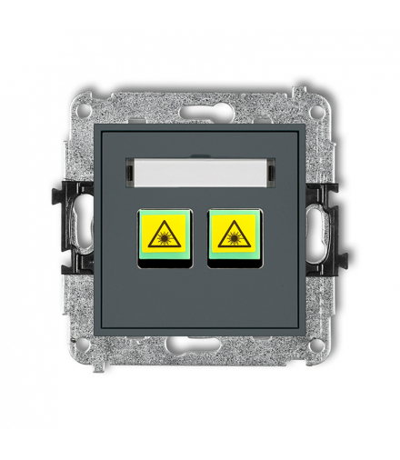 MINI Mechanizm gniazda światłowodowego/optycznego podwójnego Karlik 28MGOP-2