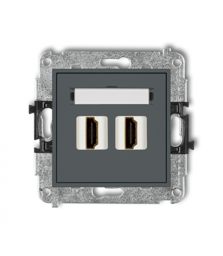 MINI Mechanizm gniazda podwójnego HDMI 2.0 Karlik 28MHDMI-4