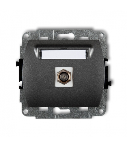 TREND Mechanizm gniazda antenowego pojedynczego typu F (SAT) pozłacany Karlik 11GF-1.1