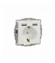 Sedna Design & Elements, Gniazdo zasilające Schuko + podwójne gniazdo ładowania USB typ A 2,4A, białe Schneider SDD111052