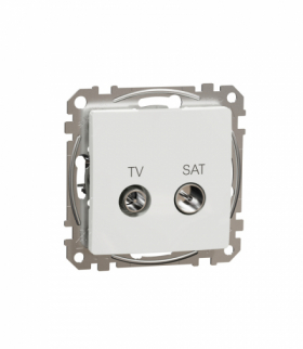 Sedna Design & Elements, Gniazdo TV/SAT przelotowe (7dB), białe Schneider SDD111474S