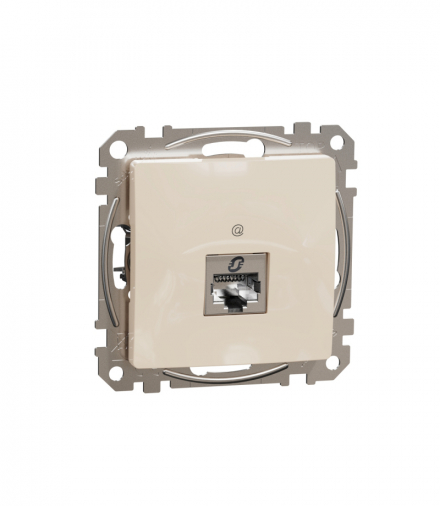 Sedna Design & Elements, Gniazdo komputerowe RJ45 kat. 5e STP, beżowy Schneider SDD112451S