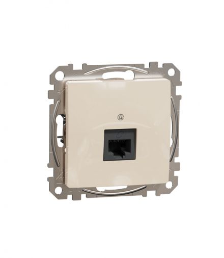 Sedna Design & Elements, Gniazdo komputerowe RJ45 kat. 6 UTP, beżowy Schneider SDD112461