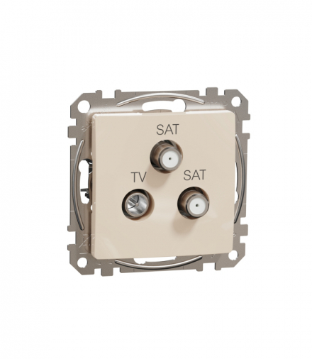 Sedna Design & Elements, Gniazdo TV/SAT/SAT końcowe (4dB), beżowy Schneider SDD112481S