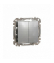 Sedna Design & Elements, Przycisk podwójny, srebrne aluminium Schneider SDD113118