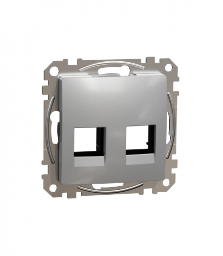 Sedna Design & Elements, Płytka centralna AMP MOL kat. 5e/6 UTP, srebrne aluminium Schneider SDD113444C