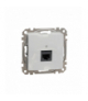 Sedna Design & Elements, Gniazdo komputerowe RJ45 kat. 5e UTP, srebrne aluminium Schneider SDD113451