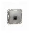 Sedna Design & Elements, Gniazdo komputerowe RJ45 kat. 6 UTP, srebrne aluminium Schneider SDD113461