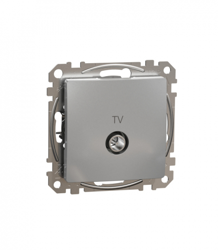 Sedna Design & Elements, Gniazdo TV przelotowe (7dB), srebrne aluminium Schneider SDD113474