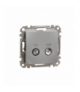 Sedna Design & Elements, Gniazdo TV/SAT przelotowe (10dB), srebrne aluminium Schneider SDD113478S