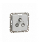 Sedna Design & Elements, Gniazdo R/TV/SAT końcowe (4dB), srebrne aluminium Schneider SDD113481