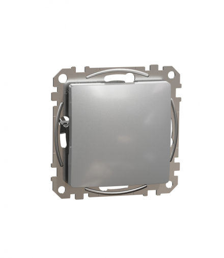 Sedna Design & Elements, Zaślepka, srebrne aluminium Schneider SDD113904