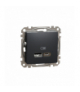 Sedna Design & Elements, Gniazdo ładowania USB typ A+C 2,4A, czarny antracyt Schneider SDD114402