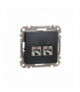 Sedna Design & Elements, Gniazdo komputerowe podwójne RJ45 kat. 5e STP, czarny antracyt Schneider SDD114452S