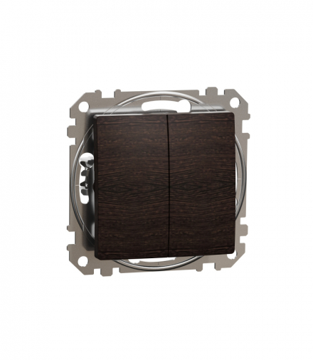 Sedna Design & Elements, Łącznik podwójny schodowy, wenge, efekt drewna Schneider SDD181108