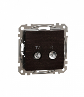 Sedna Design & Elements, Gniazdo R/TV końcowe (4dB), wenge, efekt drewna Schneider SDD181471R