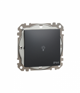 Sedna Design & Elements, Przycisk "światło" IP44, czarny antracyt Schneider SDD214132