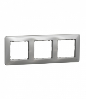 Sedna Design & Elements, Ramka 3-krotna, srebrne aluminium Schneider SDD313803