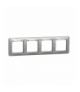 Sedna Design & Elements, Ramka 4-krotna, srebrne aluminium Schneider SDD313804