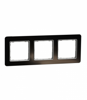 Sedna Design & Elements, Ramka 3-krotna, szkło czarne, efekt szkła Schneider SDD361803