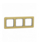 Sedna Design & Elements, Ramka 3-krotna, szczotkowane złoto, efekt metalu Schneider SDD371803