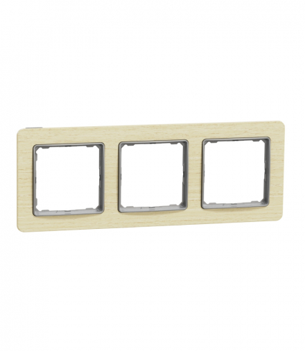 Sedna Design & Elements, Ramka 3-krotna, brzoza, efekt drewna Schneider SDD380803