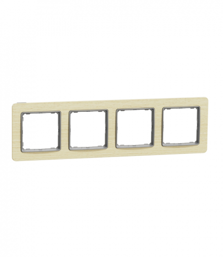 Sedna Design & Elements, Ramka 4-krotna, brzoza, efekt drewna Schneider SDD380804