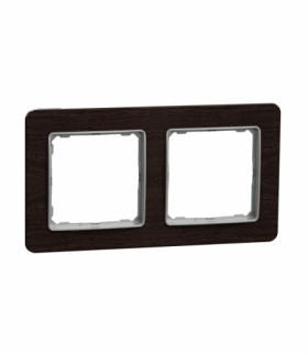 Sedna Design & Elements, Ramka 2-krotna, wenge, efekt drewna Schneider SDD381802