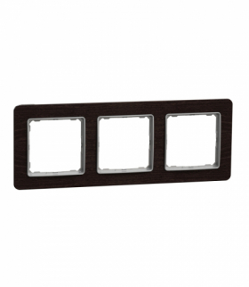 Sedna Design & Elements, Ramka 3-krotna, wenge, efekt drewna Schneider SDD381803