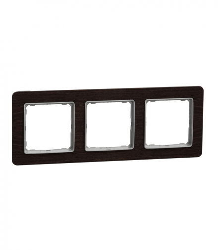 Sedna Design & Elements, Ramka 3-krotna, wenge, efekt drewna Schneider SDD381803