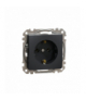 Schneider Electric Sedna Design & Elements, Gniazdo schuko, czarny antracyt Schneider SDD114025