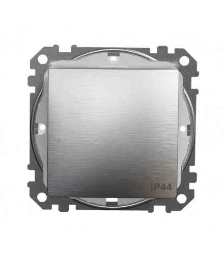 Sedna Design & Elements, Łącznik schodowy IP44, szczotkowane aluminium, efekt metalu Schneider SDD270106