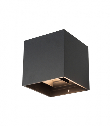 Lampa ogrodowa na elewację, regulowany kąt świecenia, LED RIKO 2x4W CZARNA barwa CIEPŁOBIAŁA KOBI LIGHT KTLORO2X4CBC