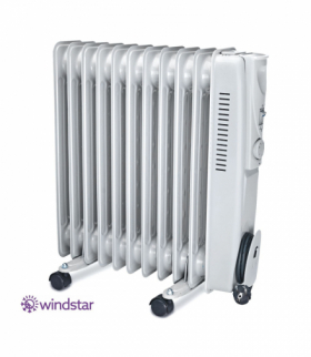 Grzejnik olejowy 11 żeberek 3 stopnie regulacji mocy 1000W | 1500W | 2500W YUGO-11 Windstar KOBI LIGHT KGYO
